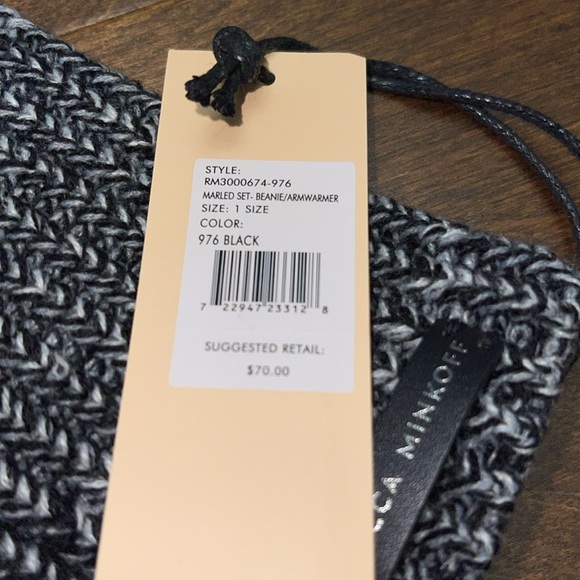 Rebecca Minkoff marbled beanie set - Picture 5 of 5